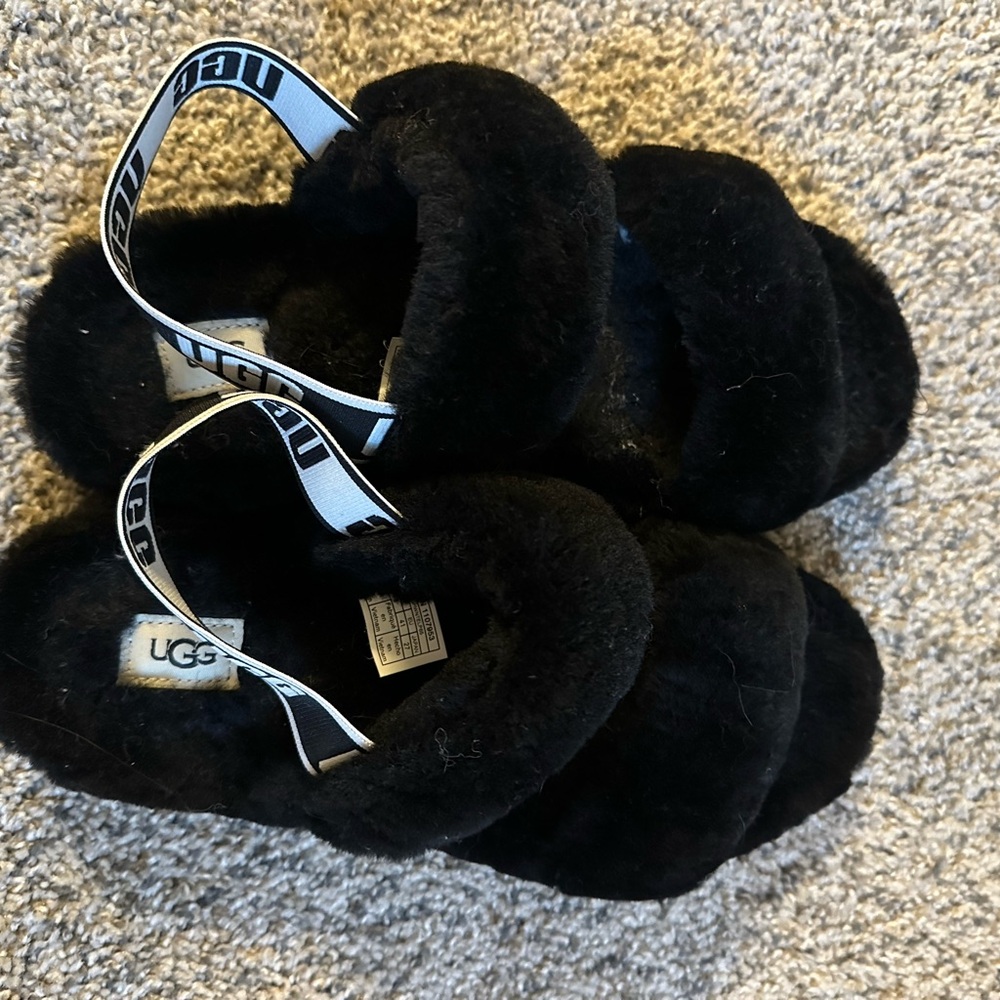 black ugg slippers!!!